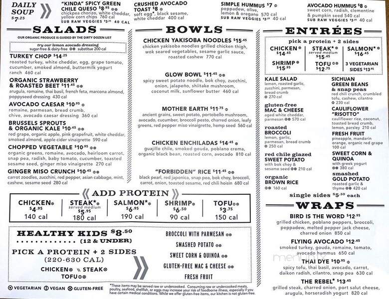 Flower Child - Tucson, AZ menu_pic