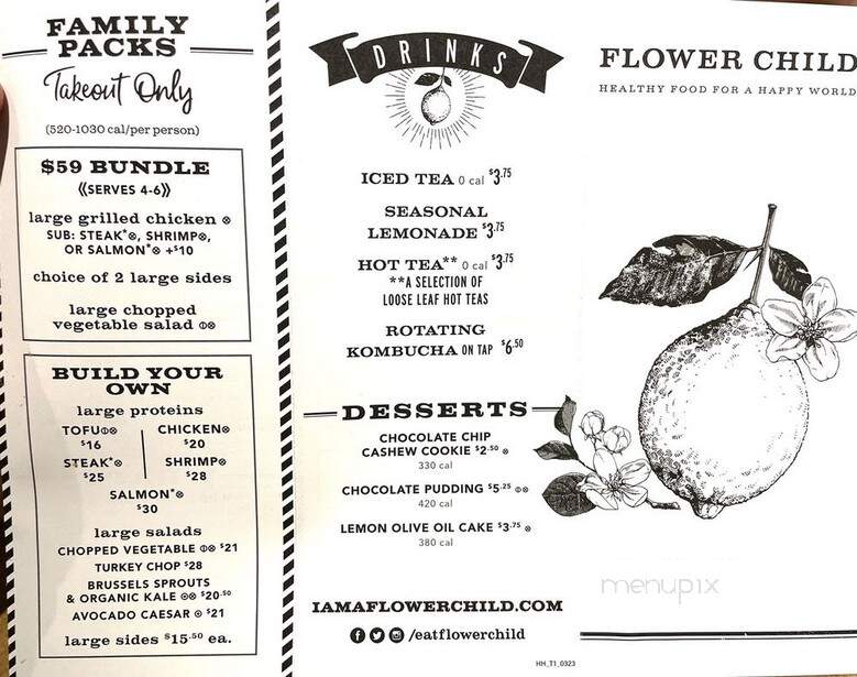 Flower Child - Tucson, AZ menu_pic