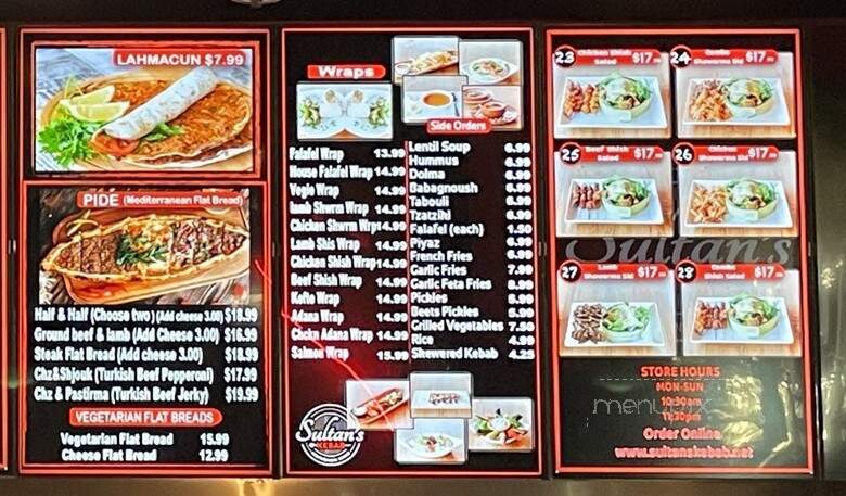 Sultan's Kebab Livemore - Livermore, CA menu_pic