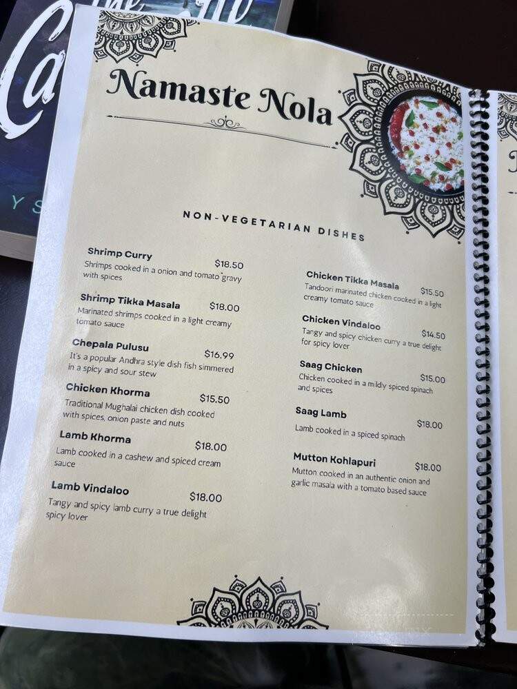 Namaste Nola - New Orleans, LA menu_pic