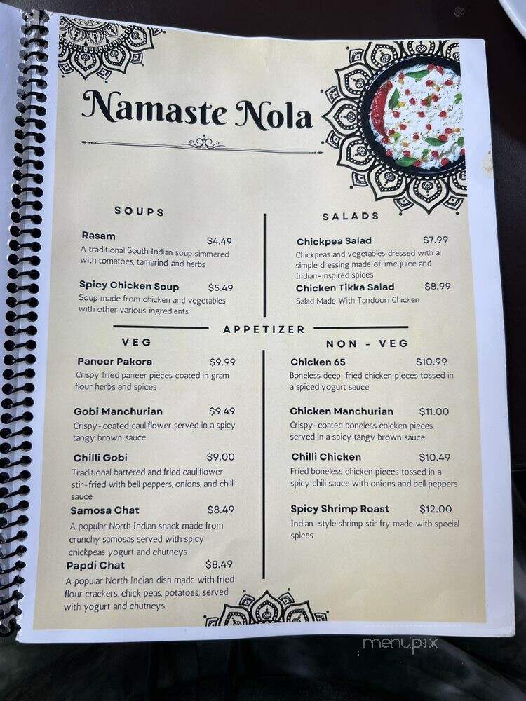 Namaste Nola - New Orleans, LA menu_pic