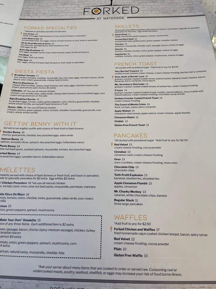 Forked at Waterside - Sarasota, FL menu_pic