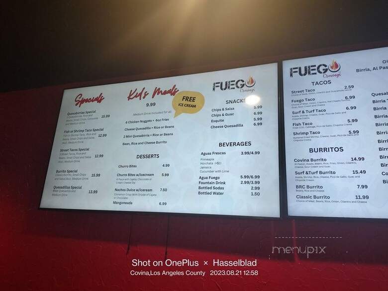 Fuego Cravings - Covina, CA menu_pic