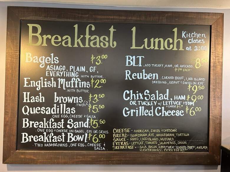 Cafe One East - Warner, NH menu_pic
