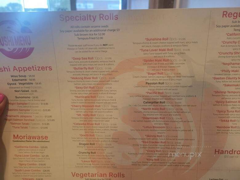 One19 North Main - Mount Holly, NC menu_pic