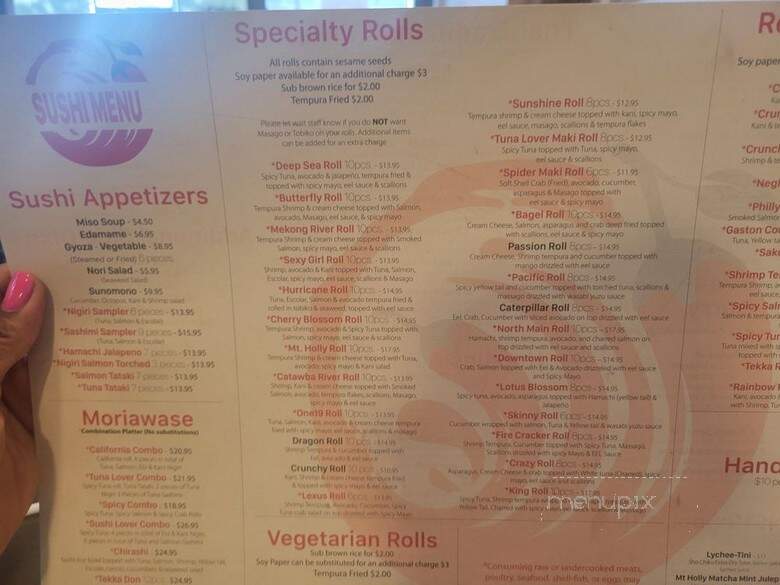 One19 North Main - Mount Holly, NC menu_pic