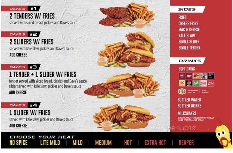 Dave's Hot Chicken - Visalia, CA menu_pic