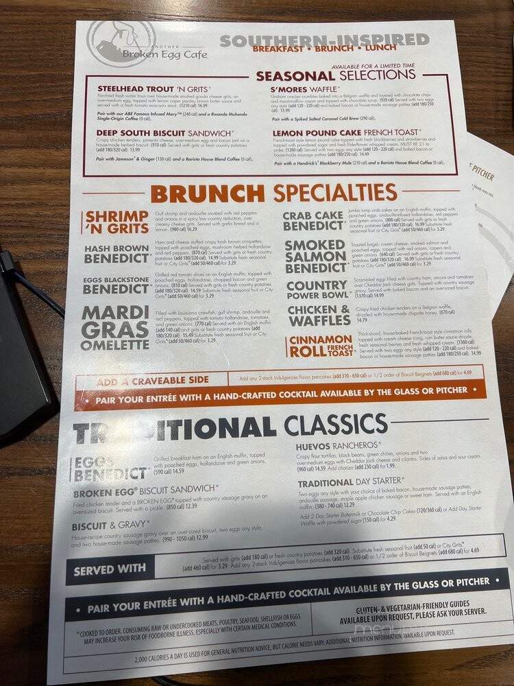 Another Broken Egg Cafe - Atlanta, GA menu_pic