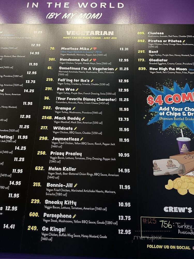 Ike's Love & Sandwiches - Monrovia, CA menu_pic