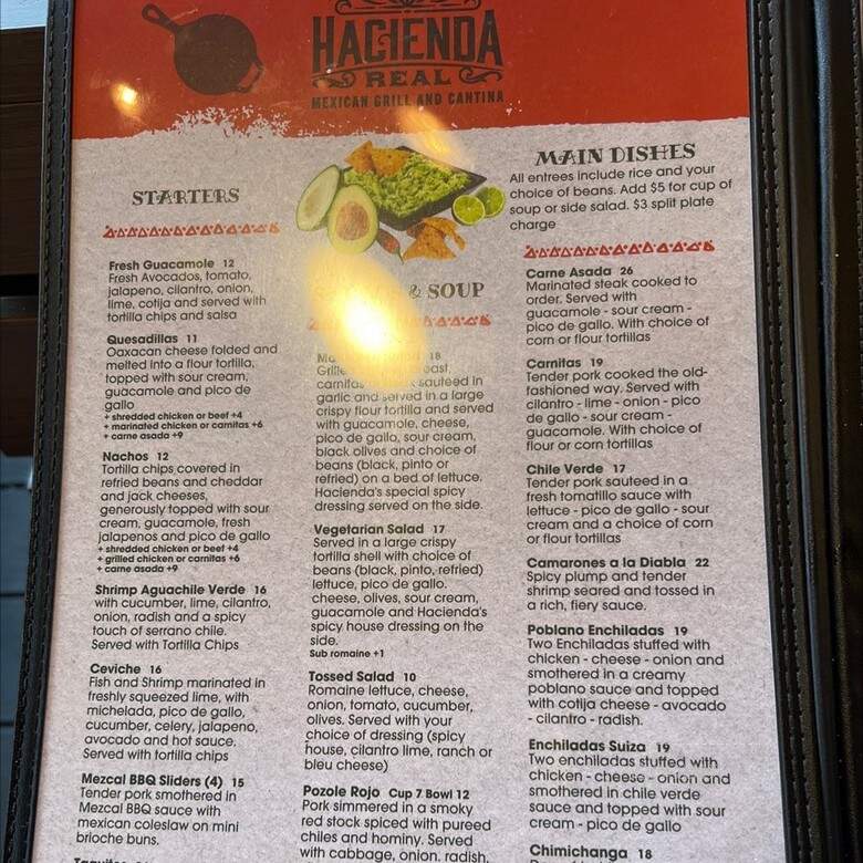 Hacienda Real - Folsom, CA menu_pic