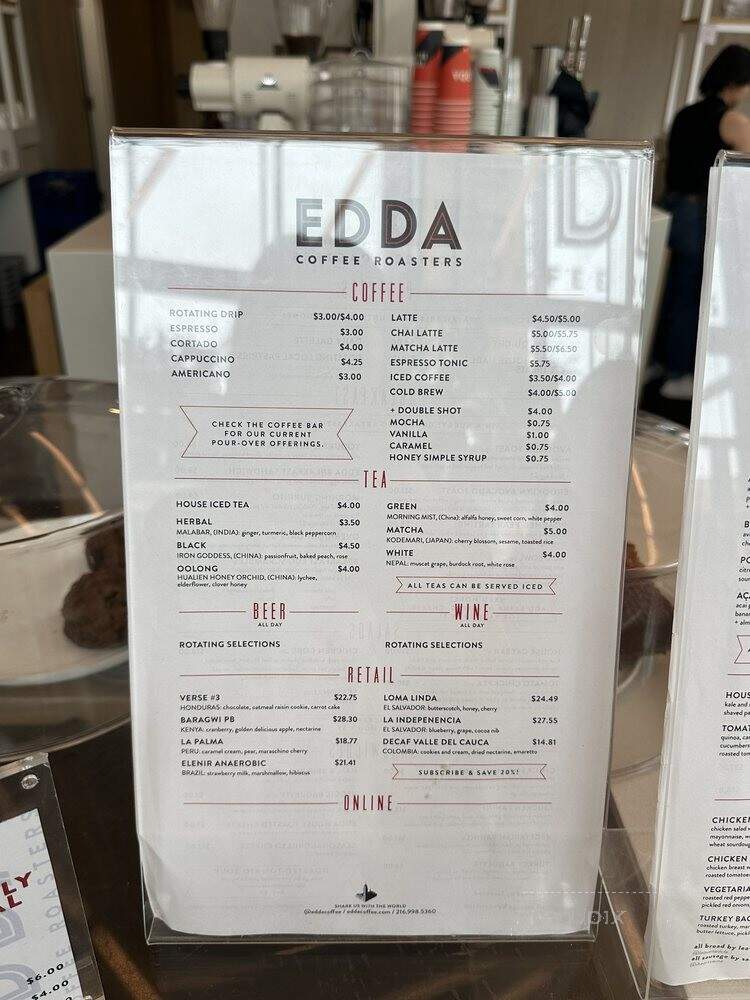 Edda Coffee Roasters - Cleveland, OH