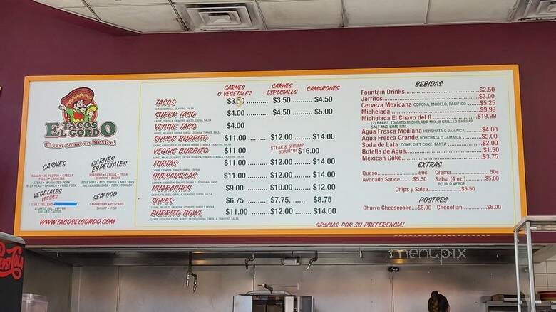 Tacos El Gordo - Hayward, CA menu_pic