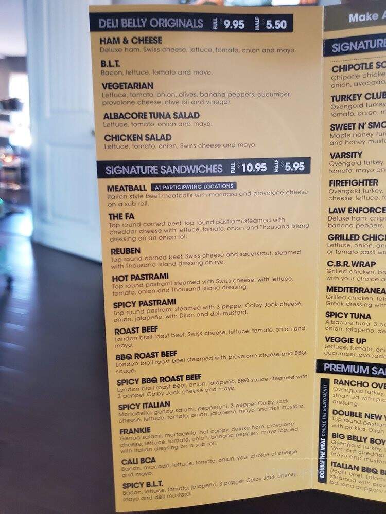 Deli Belly - La Mesa, CA menu_pic
