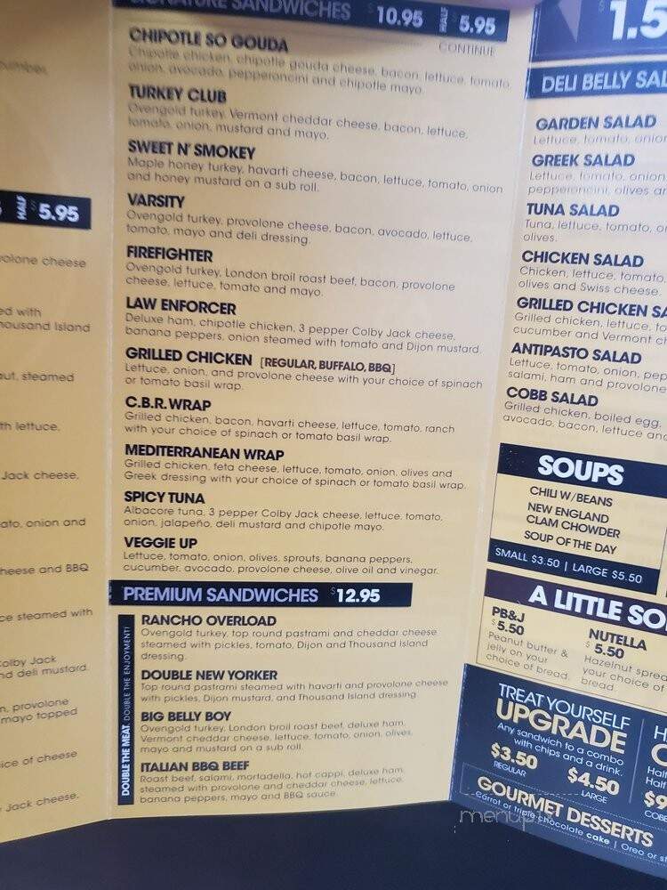 Deli Belly - La Mesa, CA menu_pic
