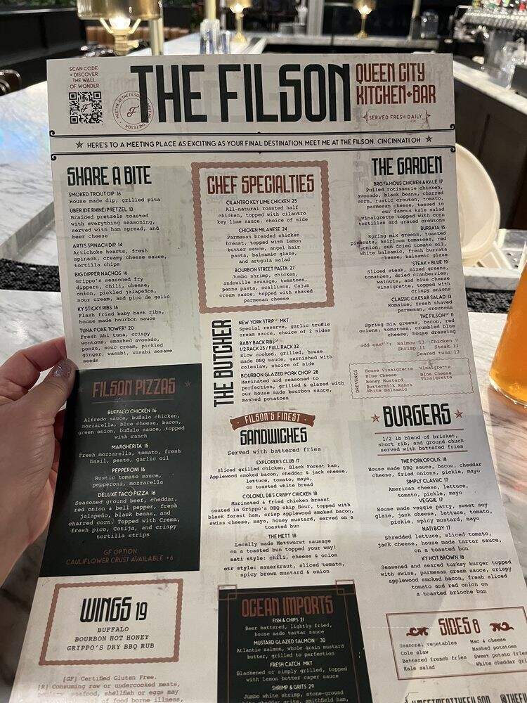The Filson Queen City Kitchen and Bar - Cincinnati, OH menu_pic