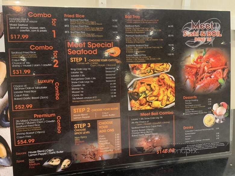 Meet Sushi & Boil - Toronto, ON menu_pic