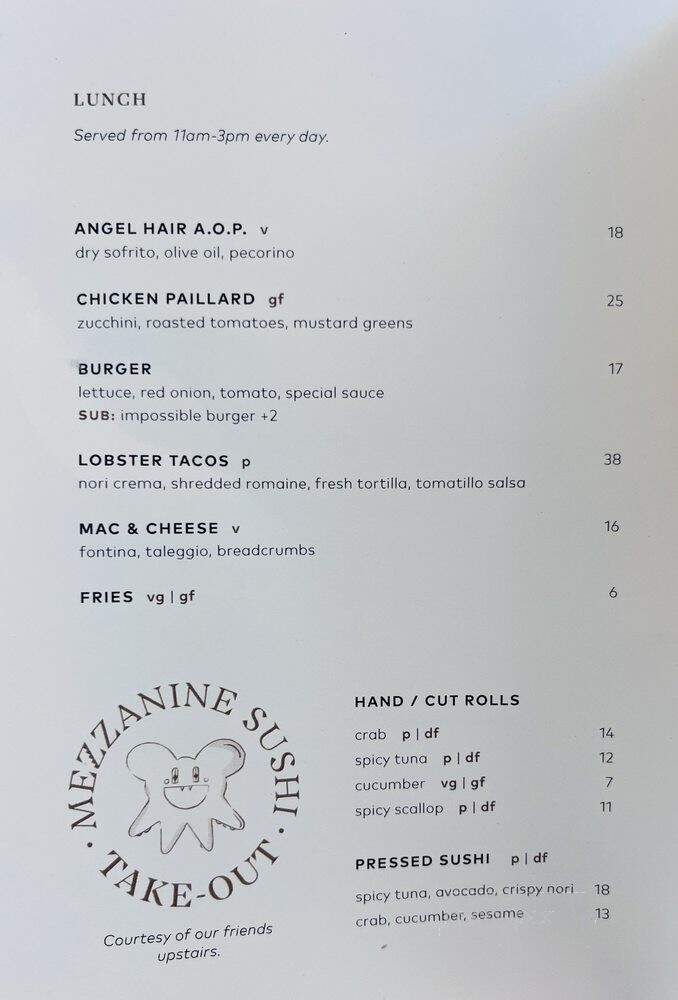 Palihouse Lobby Lounge Cafe & Bar - Los Angeles, CA menu_pic