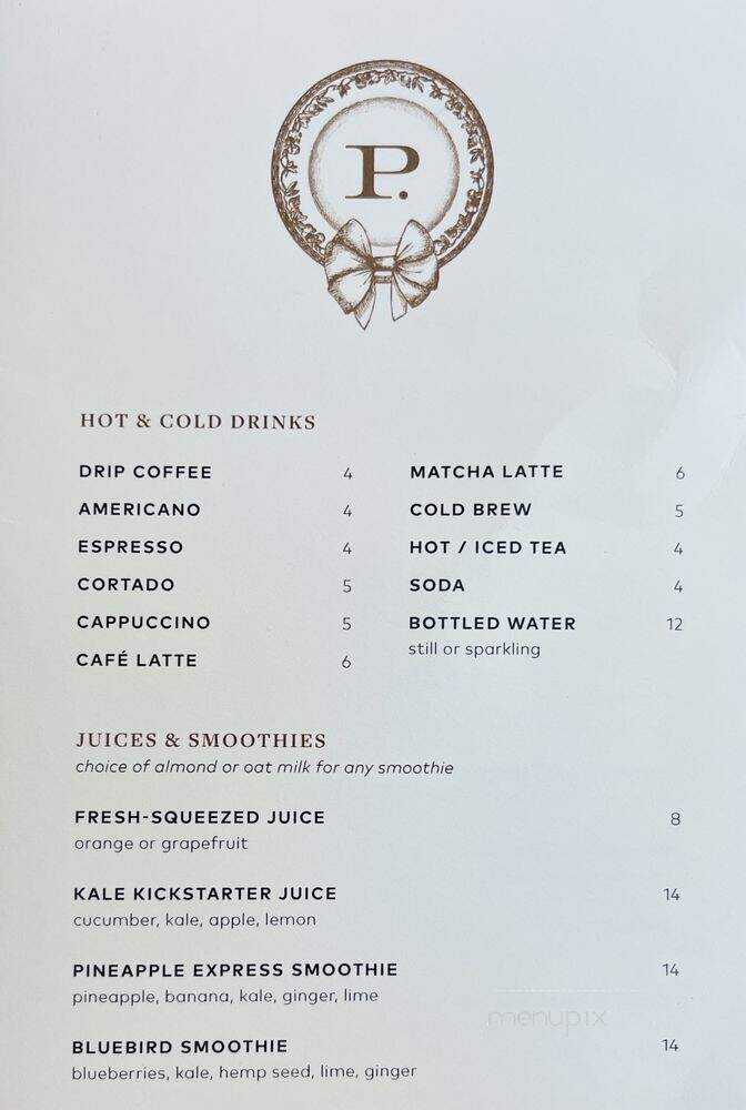 Palihouse Lobby Lounge Cafe & Bar - Los Angeles, CA menu_pic