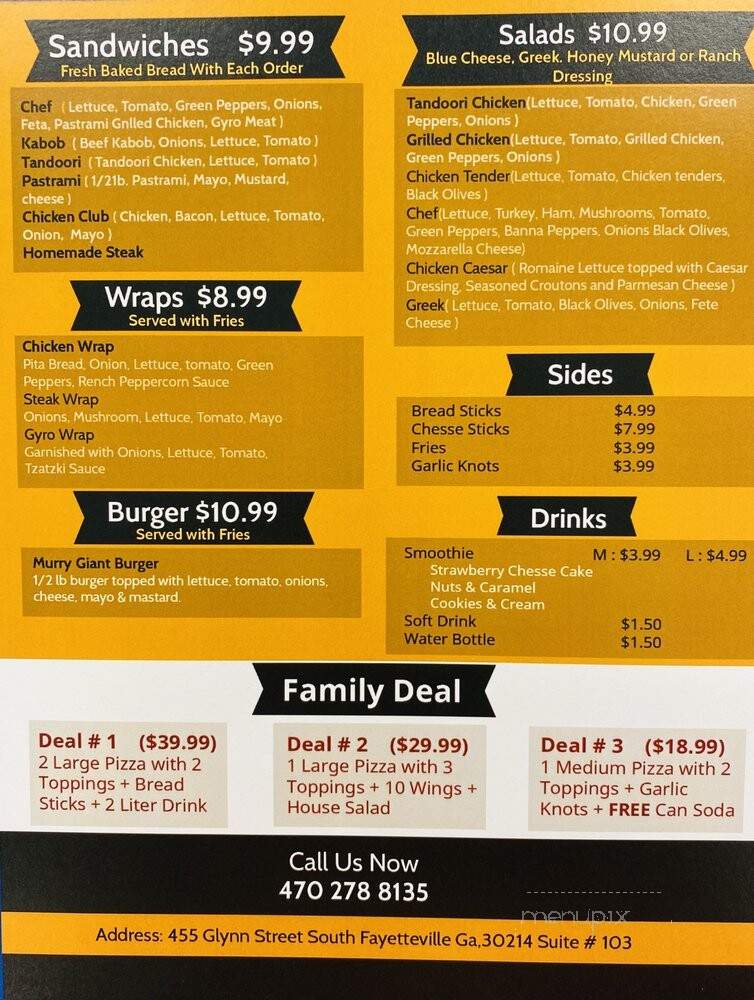Murray's In A Hurry - Fayetteville, GA menu_pic