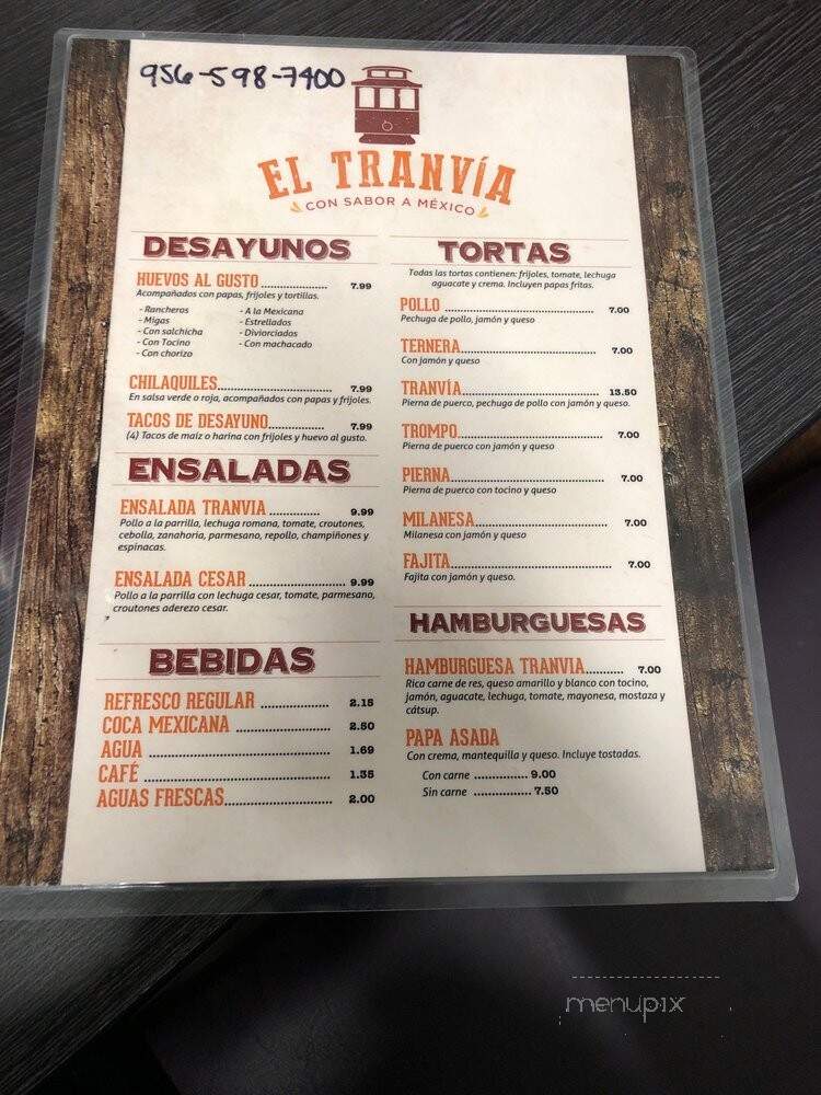 El Tranvia - McAllen, TX menu_pic
