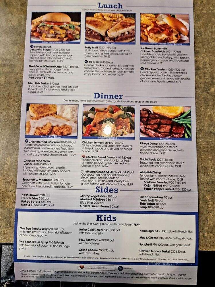 Country Pride Restaurant - Hudson, WI menu_pic