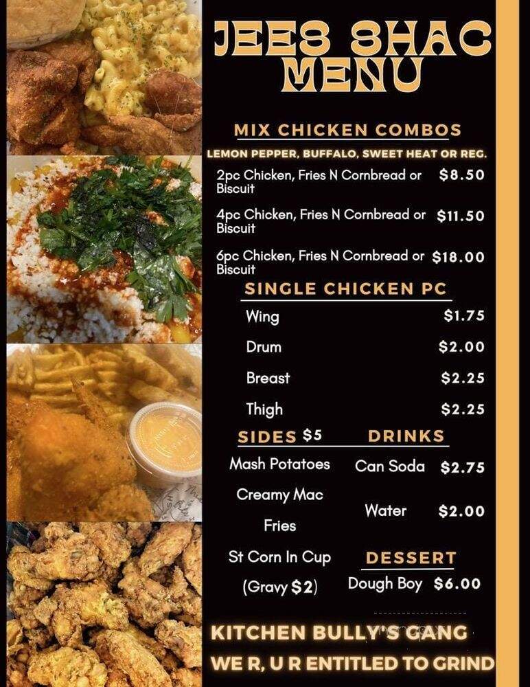 Jee's Shack - Providence, RI menu_pic