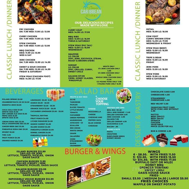 Oasis Caribbean Kitchen - New York, NY menu_pic