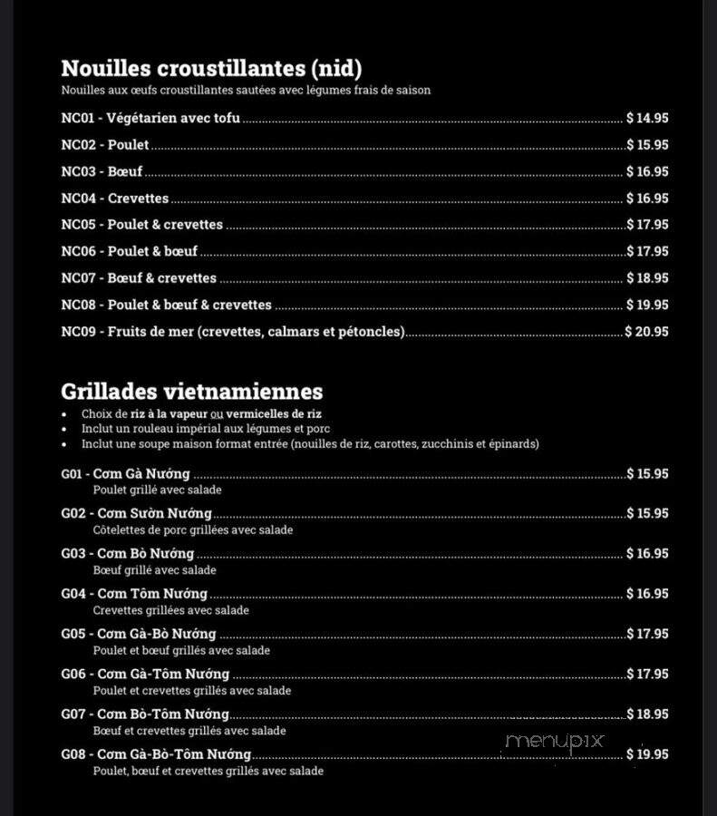 Chez Tomio - Montreal, QC menu_pic