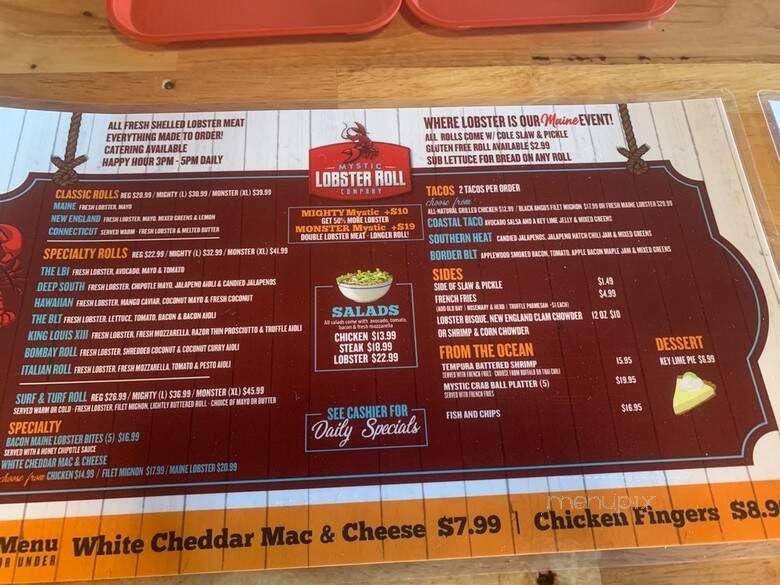 Mystic Lobster Roll Company - Chattanooga, TN menu_pic