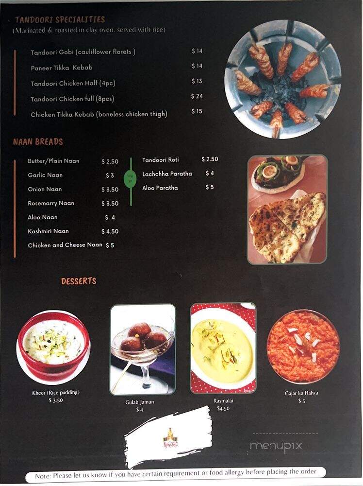 Heera Indian Cusine - Akron, OH menu_pic