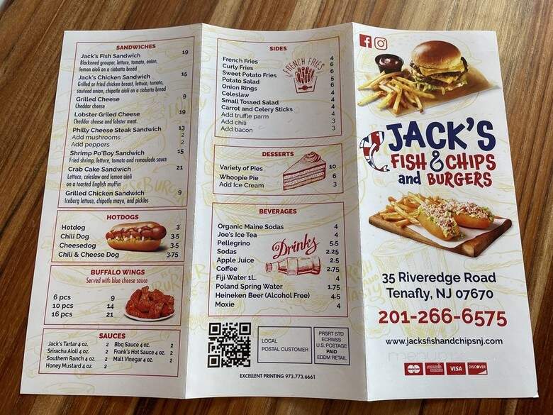 Jack's Fish and Chips and Burgers - Tenafly, NJ menu_pic