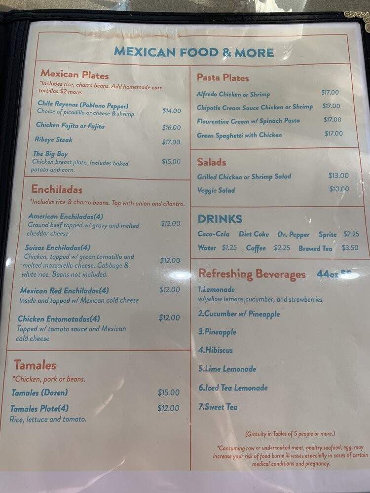 Mariscos Playa Azul Cafe - South Padre Island, TX menu_pic