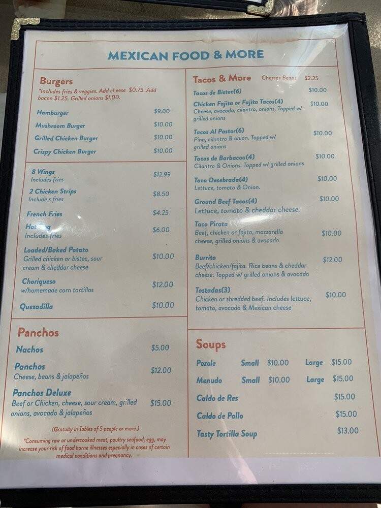 Mariscos Playa Azul Cafe - South Padre Island, TX menu_pic