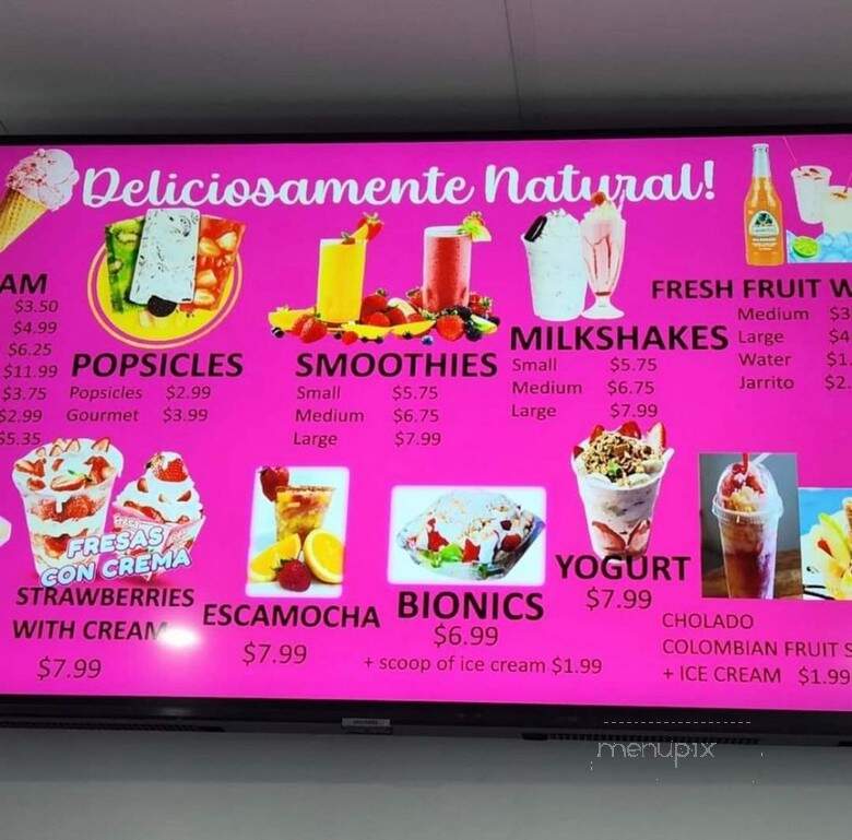 La Michoacana Ice Cream Shop - Dundalk, MD menu_pic