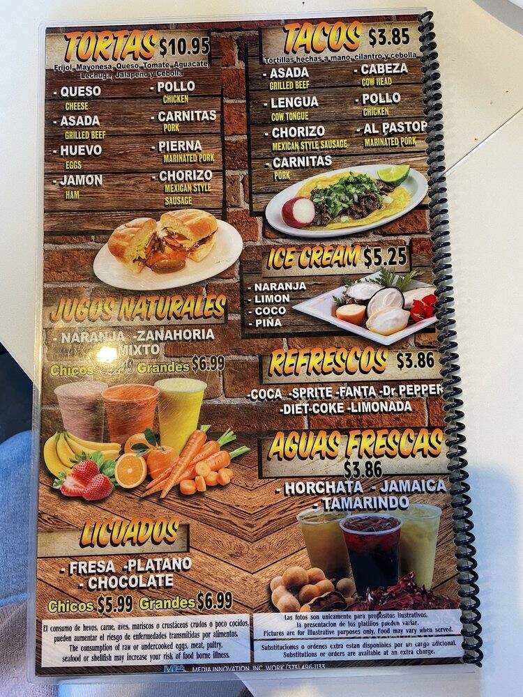 Guajillo Restaurant - South Gate, CA menu_pic
