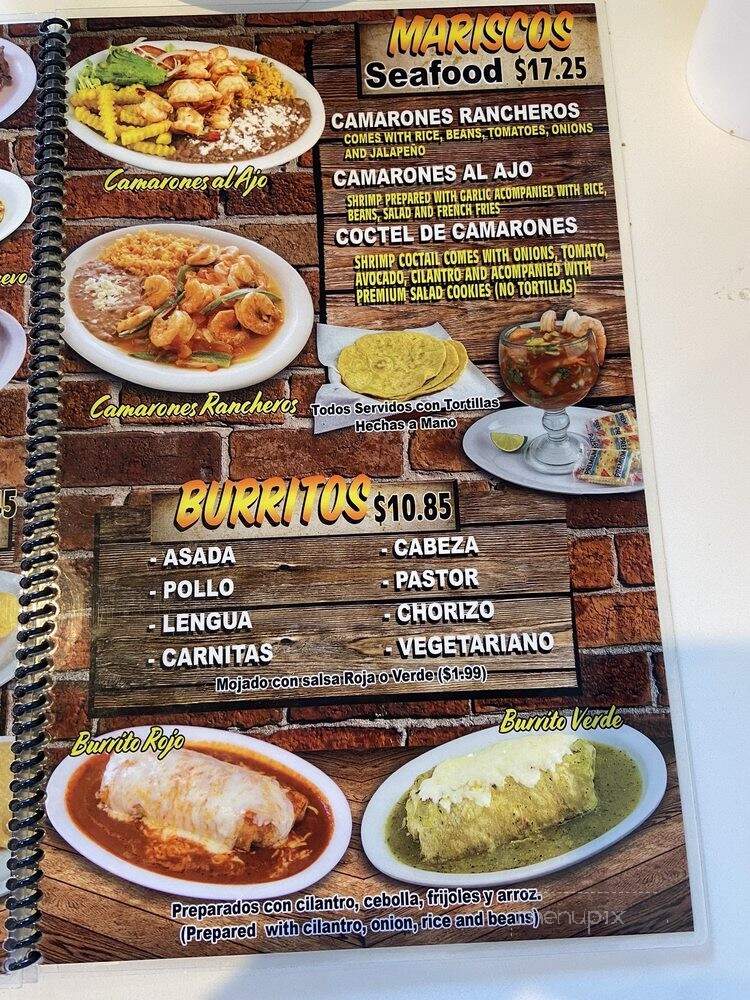 Guajillo Restaurant - South Gate, CA menu_pic