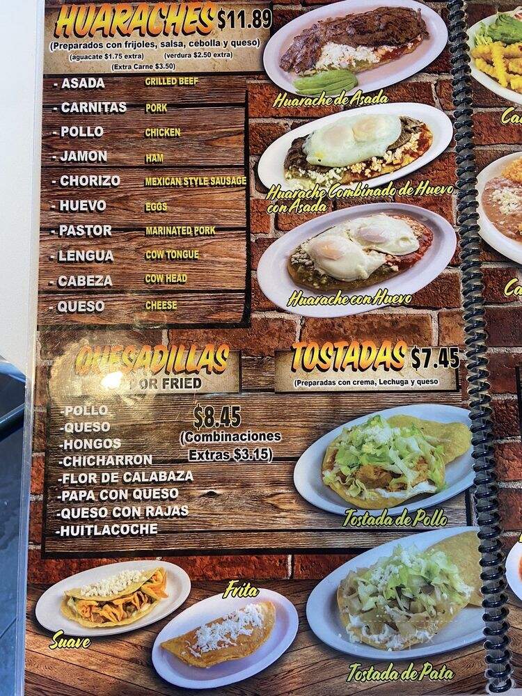 Guajillo Restaurant - South Gate, CA menu_pic