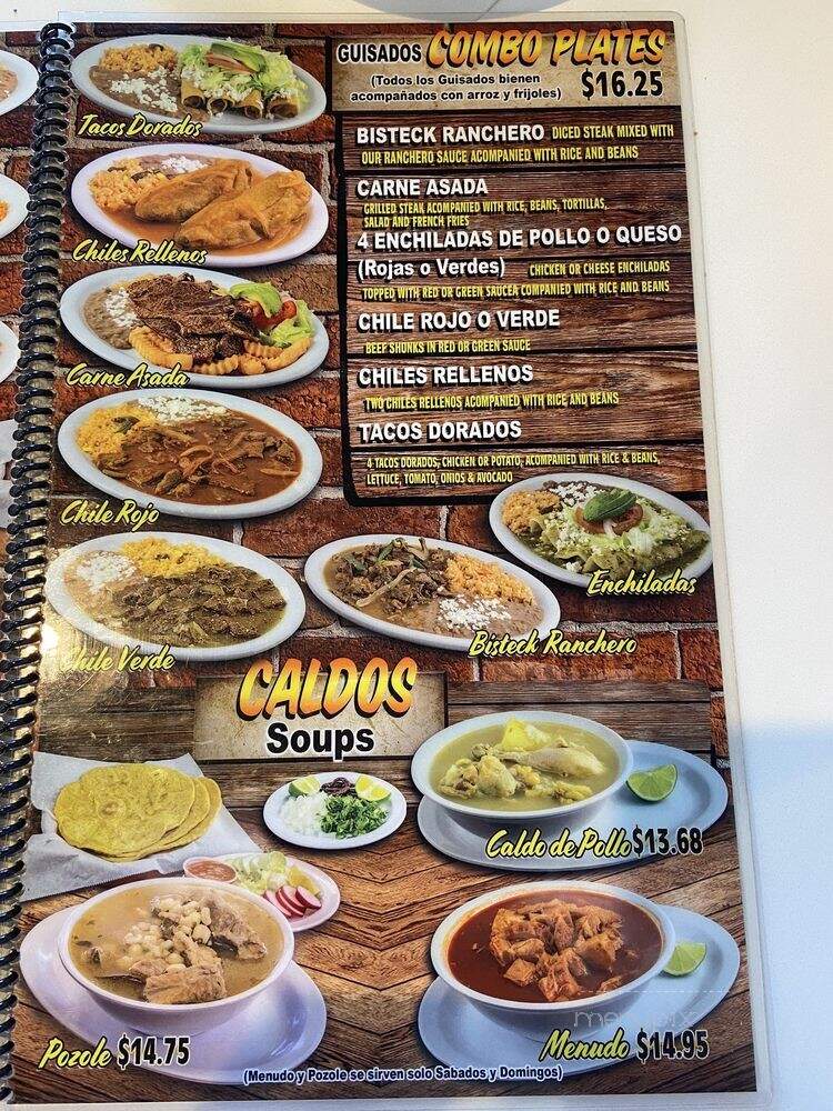 Guajillo Restaurant - South Gate, CA menu_pic