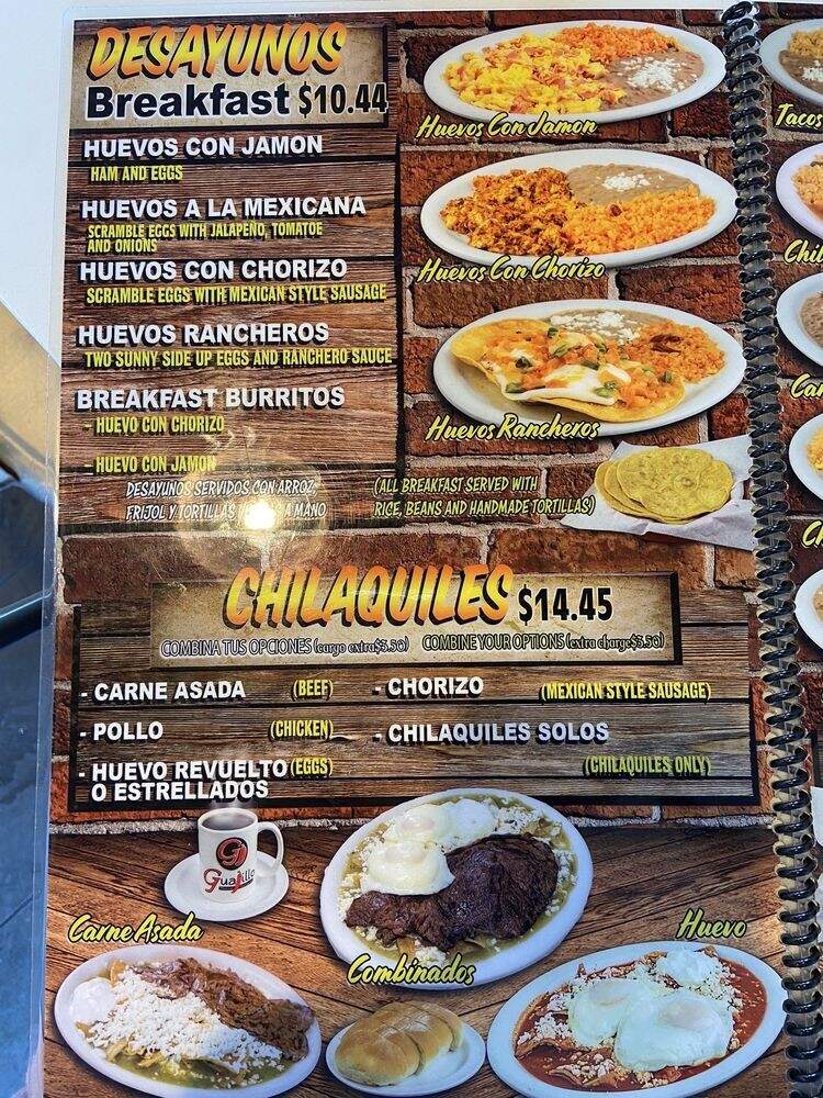 Guajillo Restaurant - South Gate, CA menu_pic