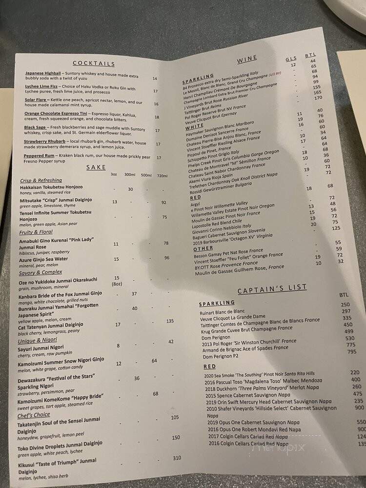 M Test Kitchen - Cary, NC menu_pic