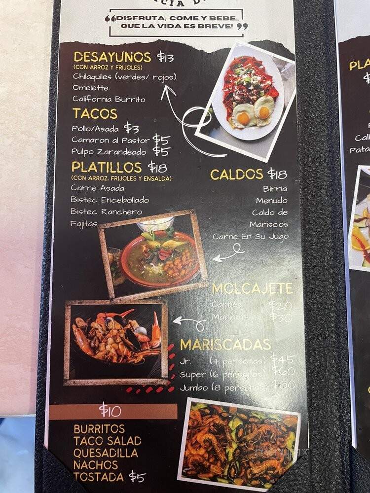 La Delicia Del Mar - Sacramento, CA menu_pic