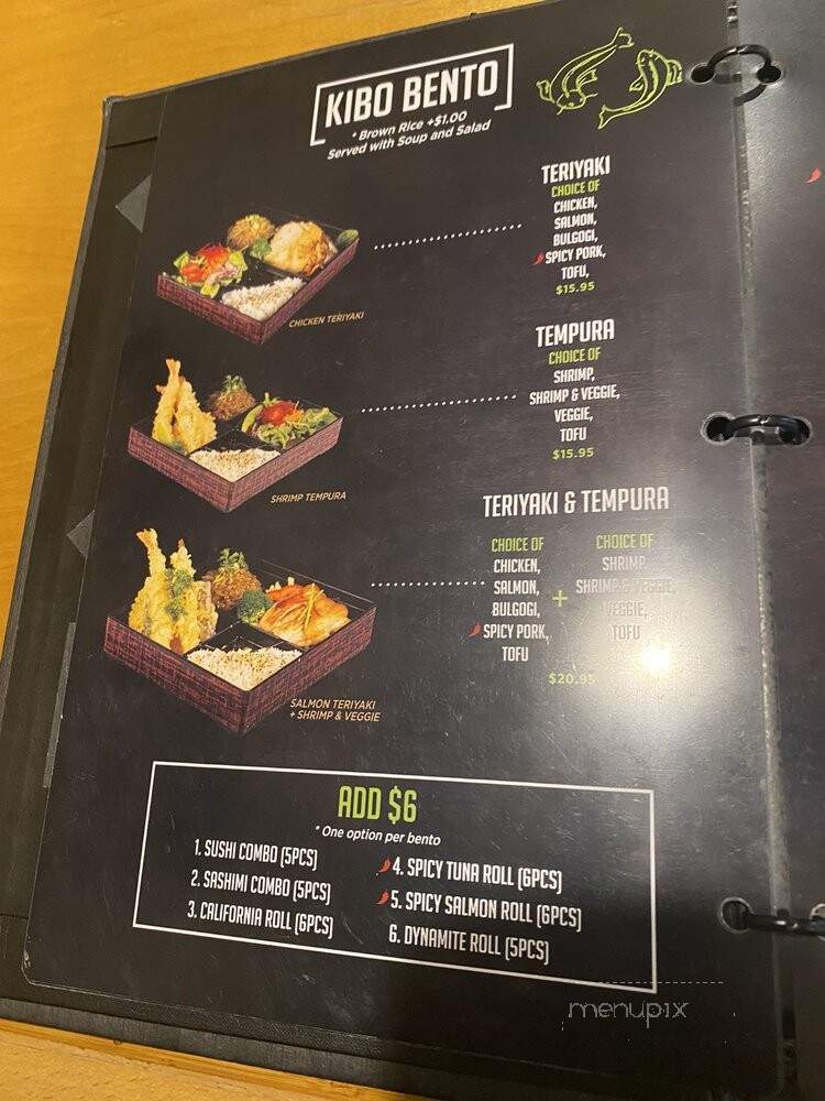 Kibo Sushi - Toronto, ON menu_pic
