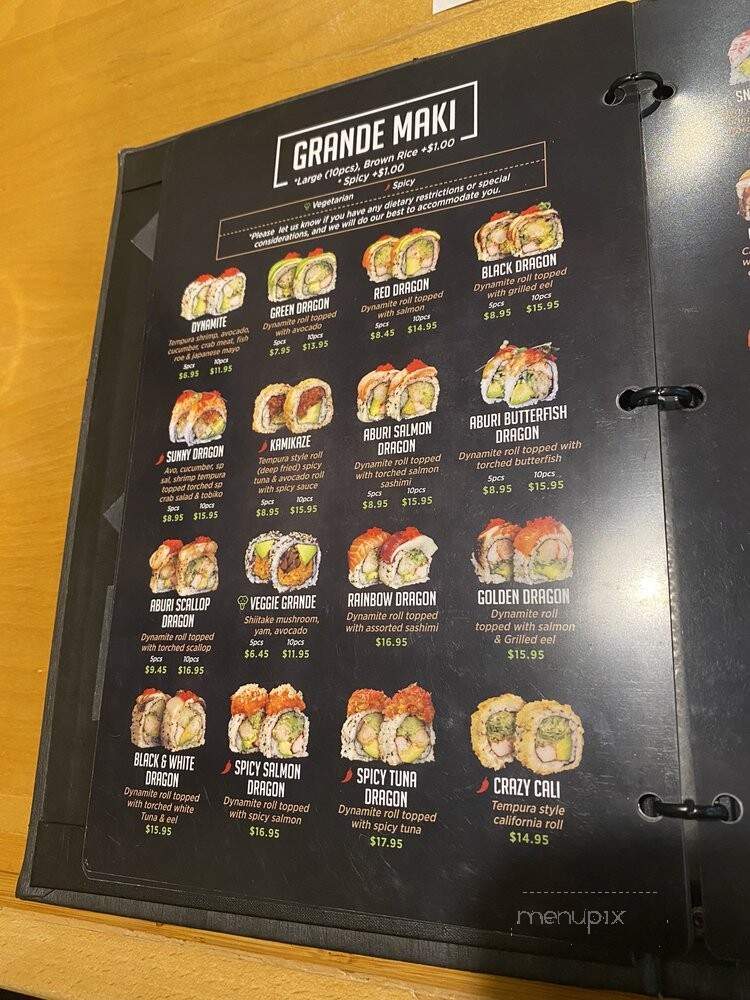Kibo Sushi - Toronto, ON menu_pic