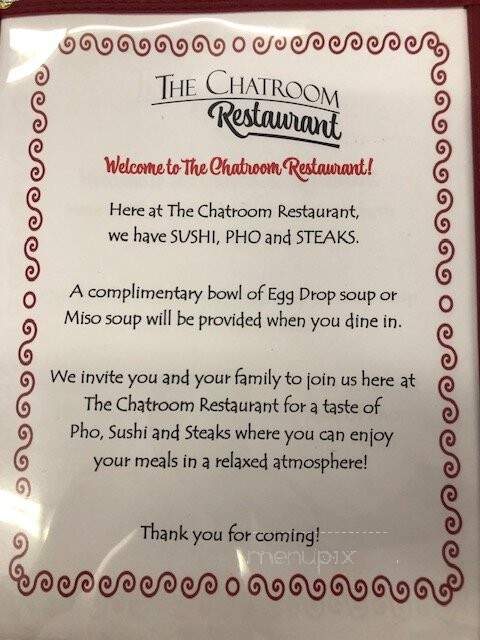 The Chatroom Restaurant - Claremore, OK menu_pic