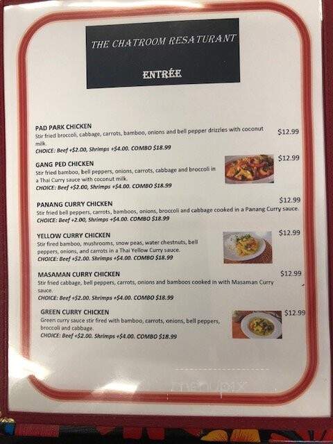 The Chatroom Restaurant - Claremore, OK menu_pic