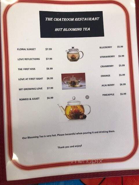 The Chatroom Restaurant - Claremore, OK menu_pic