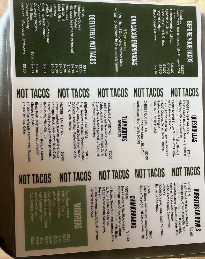 Casa Masa - Sarasota, FL menu_pic