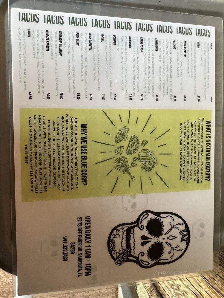 Casa Masa - Sarasota, FL menu_pic