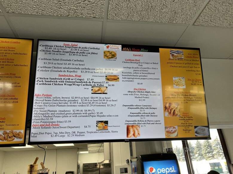 Milly's House Caribbean Food - Waite Park, MN menu_pic