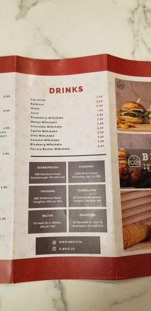 B Boyz - Pickering, ON menu_pic